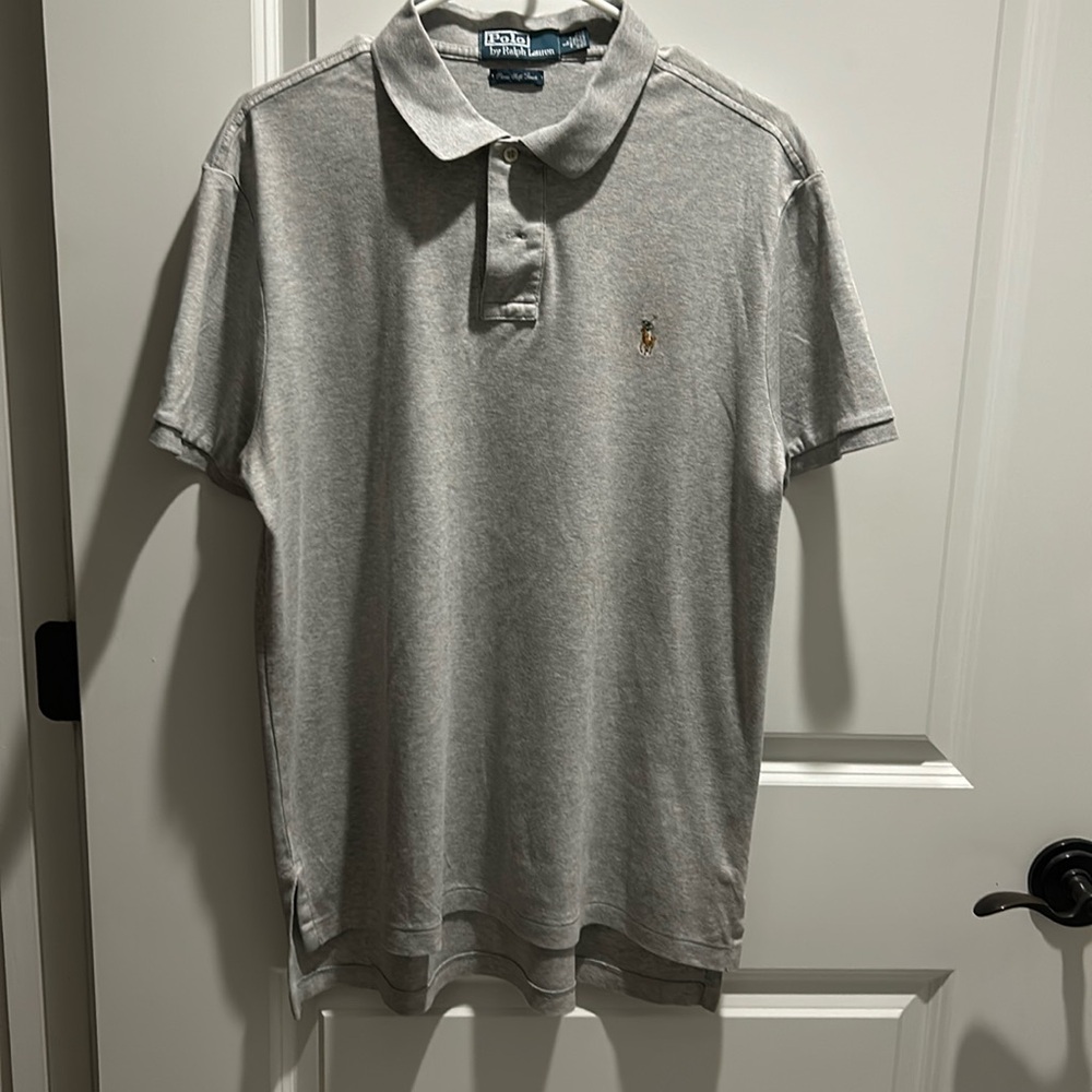 Men’s Polo by Ralph Lauren grey Prima Soft touch shirt